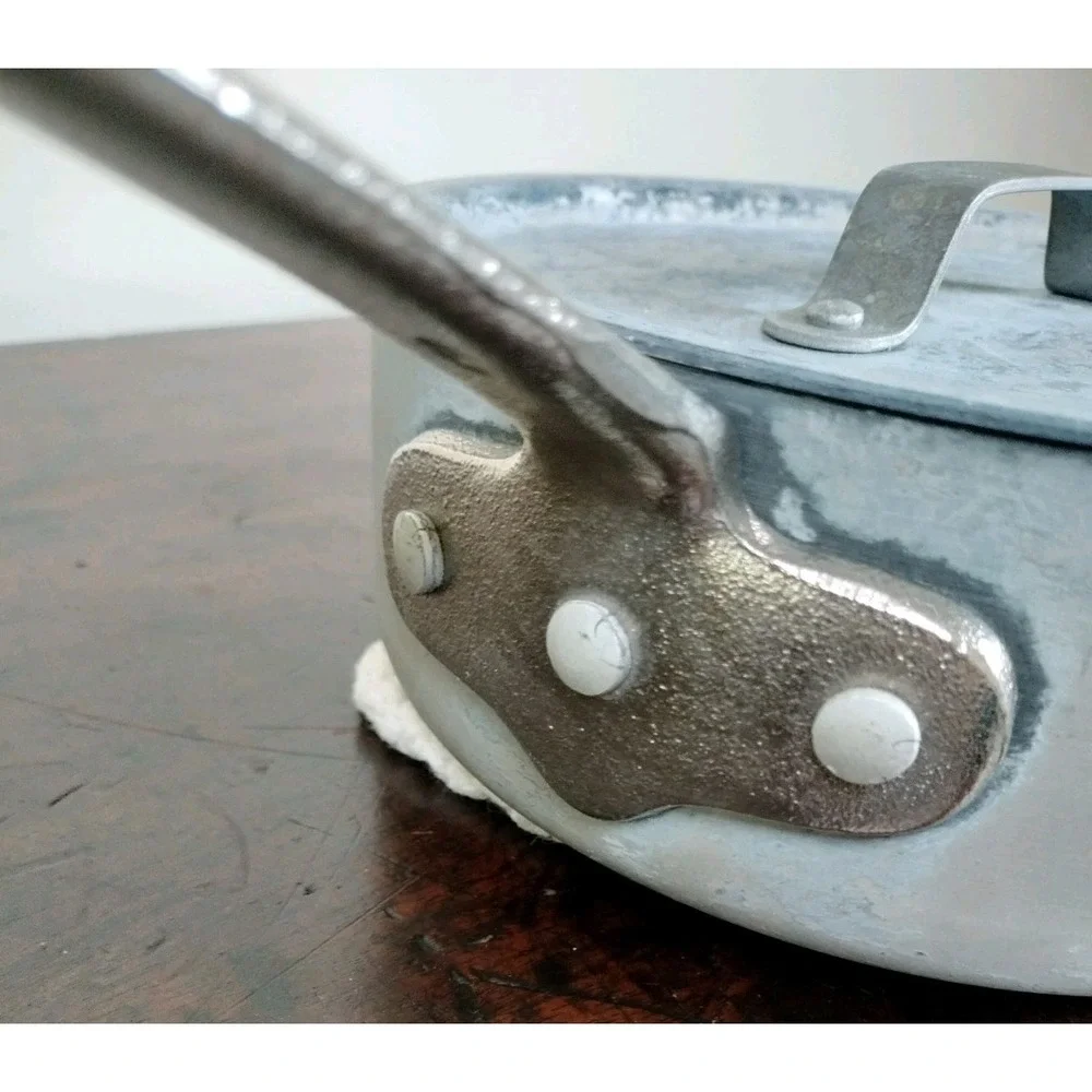 Vintage Calphalon 2.5 Qt Saucepan Lid 8782 1/2 Heavy Aluminum Pot Toledo USA